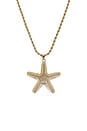 view 2 of 3 Starfish Pendant Necklace in Gold