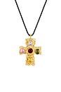 view 2 of 2 Jewel Cross Necklace in Gold