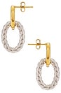 view 2 of 2 Naomi Drop Earrings in Silver & Gold