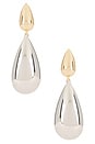 view 1 of 2 Delia Drop Earrings in Silver & Gold