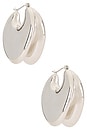 view 1 of 3 Halo Hoop Earrings in Silver