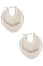 view 2 of 3 Halo Hoop Earrings in Silver