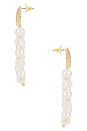 view 2 of 2 Isla Pearl Drop Earrings in Gold