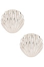 view 3 of 3 Tide Shell Stud Earrings in Silver