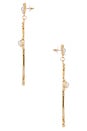 view 2 of 2 Grace Drop Cross Earrings in Gold