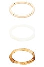 view 4 of 4 Corinne Bangle Set in Brown & Multi