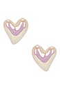 view 1 of 2 Locket Dainty Stud Earrings in Gold