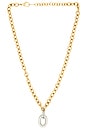 view 1 of 2 Palmer Pendant Chain Necklace in Silver & Gold