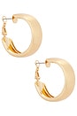 view 1 of 3 Coup Hoop Matte Earrings in Matte Gold