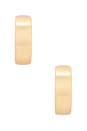 view 3 of 3 Coup Hoop Matte Earrings in Matte Gold