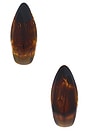 view 3 of 3 PENDIENTES DE TACHUELA ENORME in Brown