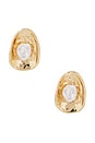 view 1 of 2 PENDIENTES DE TACHUELA SIRENE in Gold