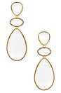 view 1 of 2 Aqua Drop Earrings in Gold & Clear