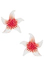 view 1 of 2 Glass Tide Earring in Orange & Clear