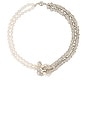 view 1 of 3 ネックレス in Faux Pearl, Silver & Crystals
