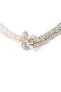 view 2 of 3 ネックレス in Faux Pearl, Silver & Crystals