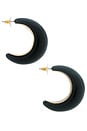 view 2 of 3 Addison Resin Hoop Earrings in Black