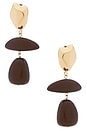view 1 of 2 Abstract Drop Earring in Brown