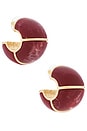 view 1 of 3 СЕРЬГИ МИНИ КОЛЬЦА ROMA in Red