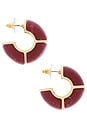 view 2 of 3 СЕРЬГИ МИНИ КОЛЬЦА ROMA in Red
