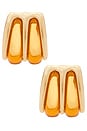 view 3 of 3 PENDIENTES DE TACHUELA GIA in Orange & Gold