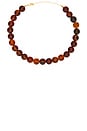 view 1 of 3 Beaded Necklace in Brown