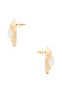 view 2 of 2 PENDIENTES DE TACHUELA CLUSTER in Gold & Pearl