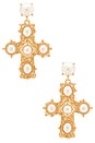view 1 of 2 BOUCLES D'OREILLES PENDANTES RAFAEL in Gold
