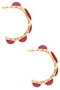 view 2 of 3 CRÉOLES GEMINI in Red & Pink