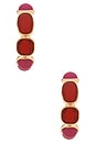view 3 of 3 CRÉOLES GEMINI in Red & Pink