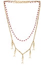 view 1 of 3 COLLIER À PLUSIEURS RANGS in Gold & Red