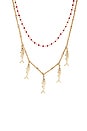 view 2 of 3 COLLIER À PLUSIEURS RANGS in Gold & Red