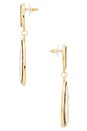 view 2 of 2 BOUCLES D'OREILLES PENDANTES TEARDROP in Gold & Brown