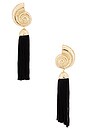 view 1 of 2 Elegant Tassel Earrings in Black