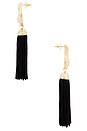 view 2 of 2 Elegant Tassel Earrings in Black
