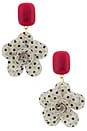 view 1 of 2 Whimsical Drop Earrings in Gold & Red