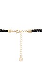 view 2 of 3 Bold Shell Pendant And Long Tassel Accent Statement Necklace in Black & Clear