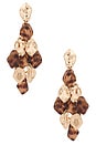 view 1 of 2 Wave Statement Stud Earings in Tortoise