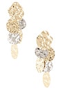 view 1 of 2 Honey Dangle Statement Earrings in Two Tone