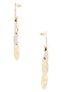 view 2 of 2 Honey Dangle Statement Earrings in Two Tone
