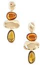 view 1 of 2 Vivi Statement Stud Earrings in Brown
