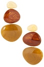view 1 of 2 Dover Drop Stud Earrings in Brown