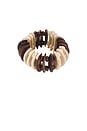 view 4 of 3 Bones Stretch Cuff in Brown & White