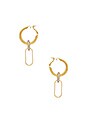view 2 of 2 X REVOLVE Link Hoop Earrings in Gold & Silver