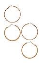 view 1 of 2 Carmen Hoop Set in Gold & Clear