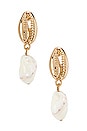 view 1 of 3 BOUCLES D'OREILLES COQUILLAGE PUKA in Gold