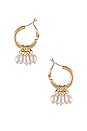 view 2 of 3 Whimsical Hoops in Gold