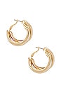 view 2 of 3 Coupled Hoops in Gold