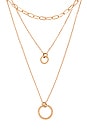 view 2 of 2 Circle Layer Necklace in Gold