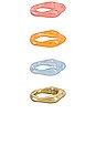 view 2 of 3 Orange Pastel Ring Set in Multi